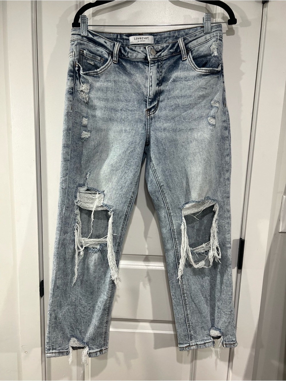 Lovervet Acid Washed Distressed Jeans